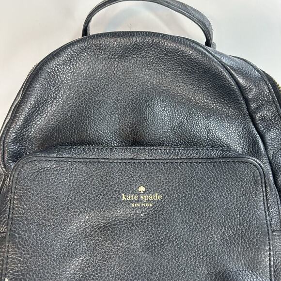 Kate Spade New York Jackson Leather Backpack Size Medium Black - Picture 2 of 11